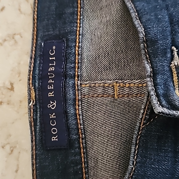 Rock & Republic size 16 denim crop pants - Picture 2 of 7
